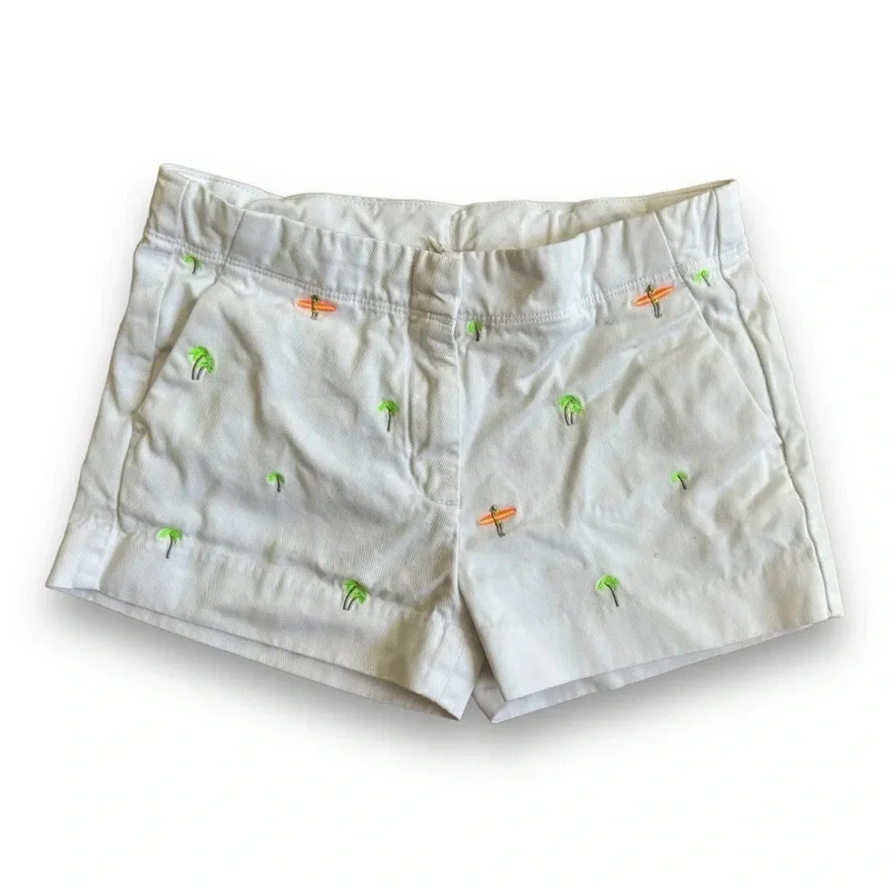Crewcuts | Girls’ Embroidered Frankie Chino Shorts (10) 🌴